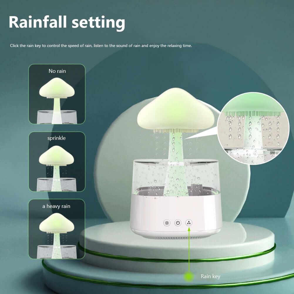 Mushroom Rain Air Humidifier Multicolor Aroma Diffuser