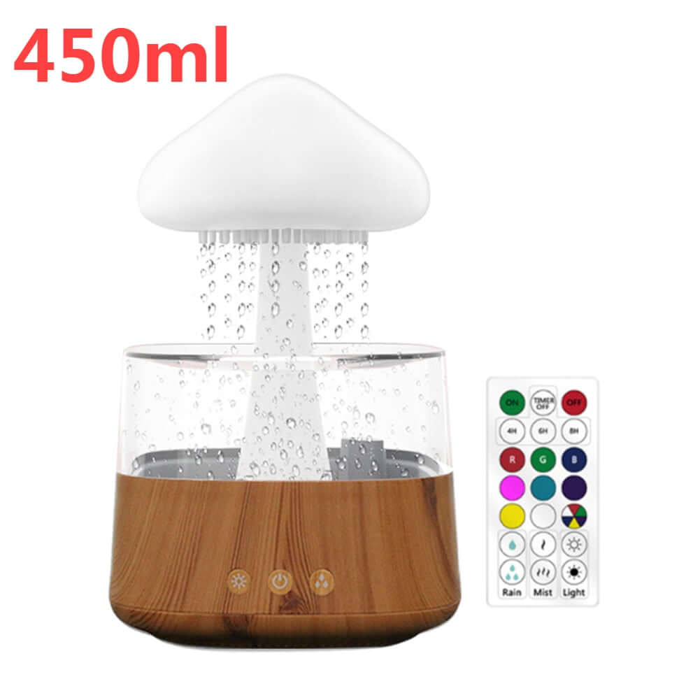 Mushroom Rain Air Humidifier Multicolor Aroma Diffuser